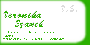 veronika szamek business card